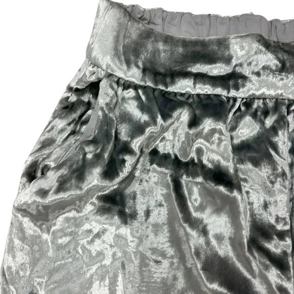 Anthropologie Maeve NWT Silver Anastacia Velvet Wide-Leg Pull On Pants Size S - Picture 10 of 12
